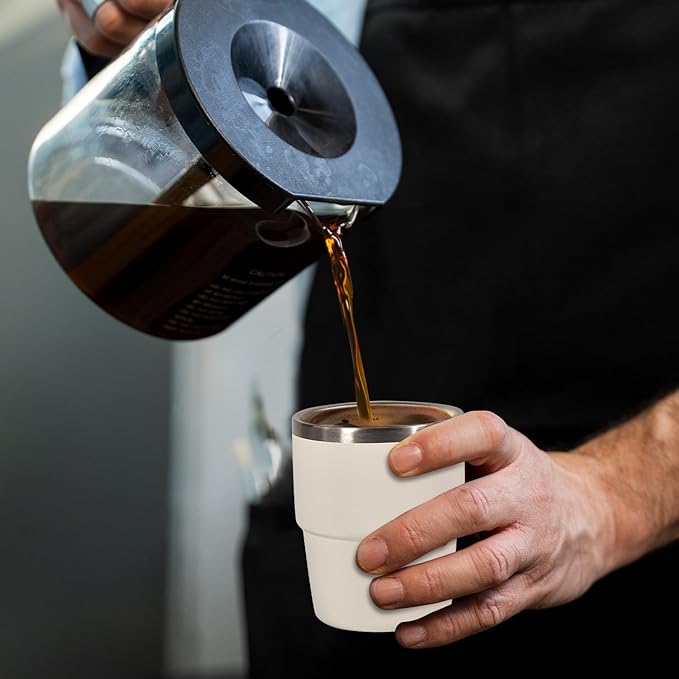 CHLJAR Espresso Cups, 6oz Insulated Espresso Cup Set of 2, Espresso Shot Cups - Image 5