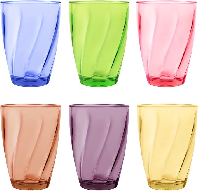 Topsky 12-ounce Plastic Water Tumblers | Set of 4 Transparent Unbreakable by HomeandKitchenNO1