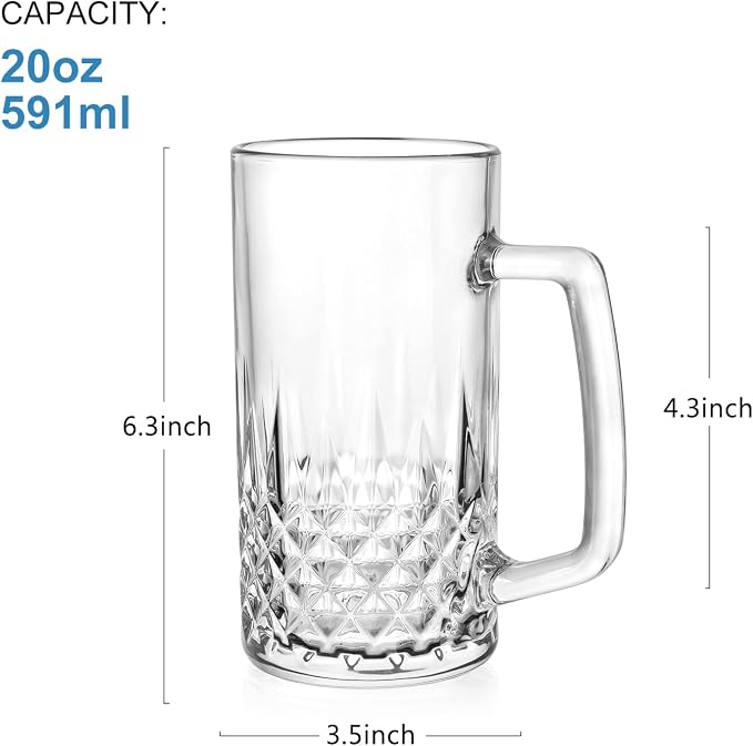2 Pack Beer Mugs For Freezer, Double Wall Insulated Glasses – Freezer Mugs - Image 2