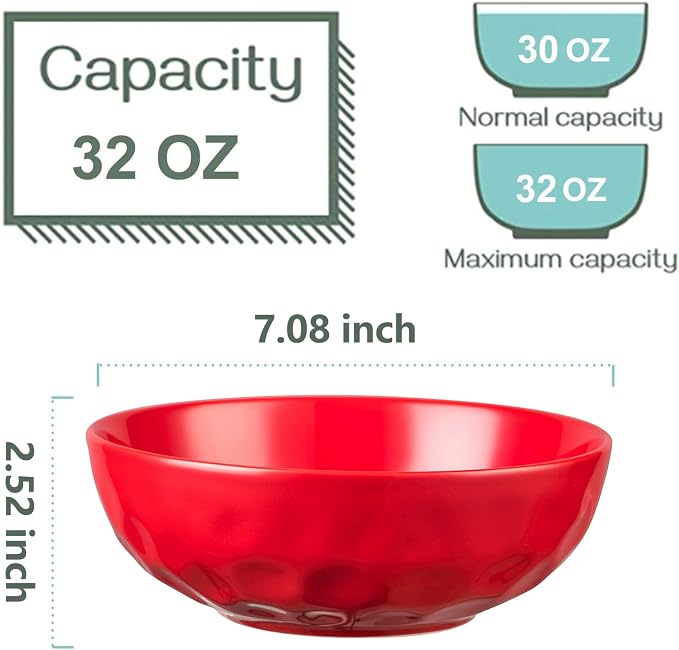 vicrays Ceramic Salad Bowls Set - Image 4