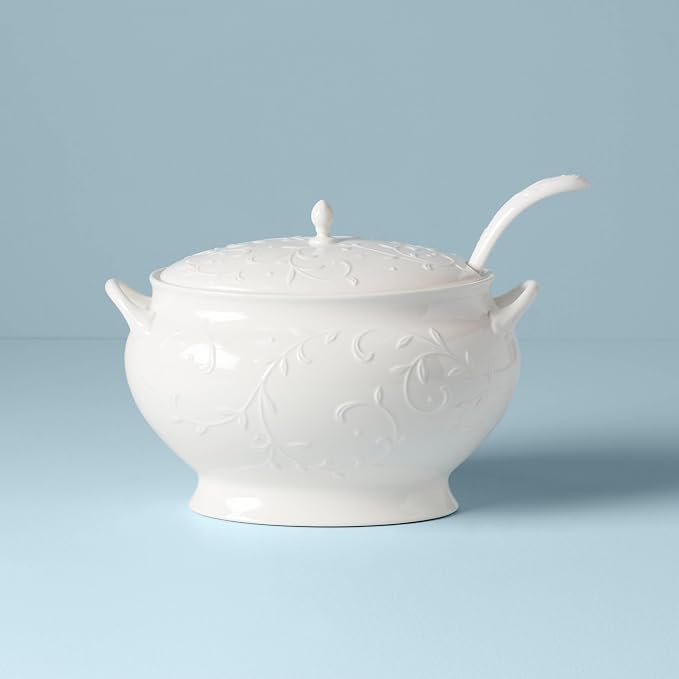 Lenox Opal Innocence Carved Covered Soup Tureen - Image 6