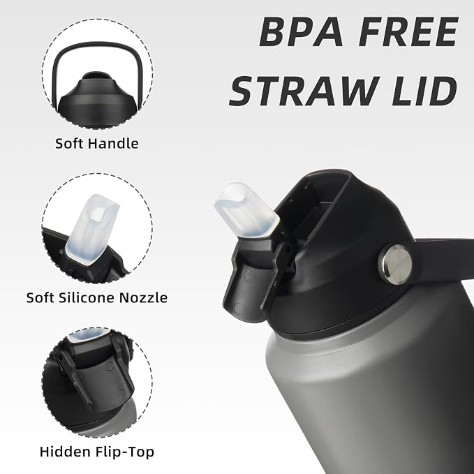 BJPKPK 40oz Insulated Water Bottle, Stainless Steel Bottle - Image 2