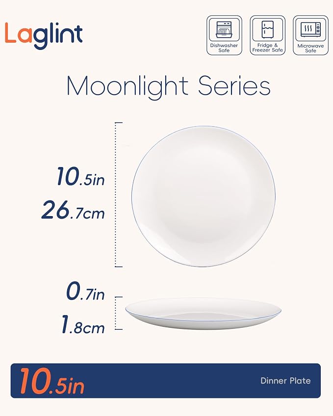 10.5 Inch Dinner Plate Set of 6, suitable - Image 5