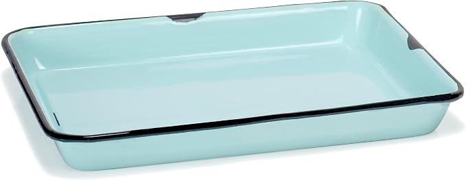 Red Co. 11 x 9 Enamelware Metal Classic 2 Quart Rectangular Serving Tray by RedCo