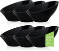 BESTVIP 54 Oz Black Plastic Angled Serving Bowls, 12 Pack | Disposable Bowls by Bestvip