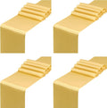 SiinvdaBZX 4 Pcs Gold Satin Table Runner 12 x 108 inches Long | Bright Smooth by SiinvdaBZX