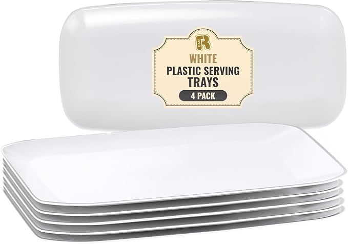 R-kay 4 Pack Plastic Serving Trays by R-KAY