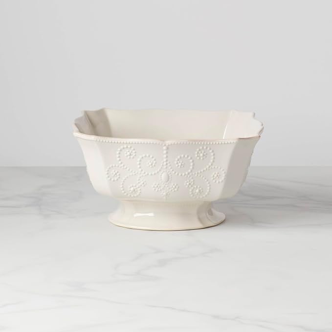 Lenox French Perle White Stoneware Centerpiece Serving Bowl | dishwasher safe - Image 2