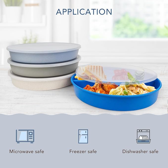 9 Inch 4PCS Divided Plates - Image 3