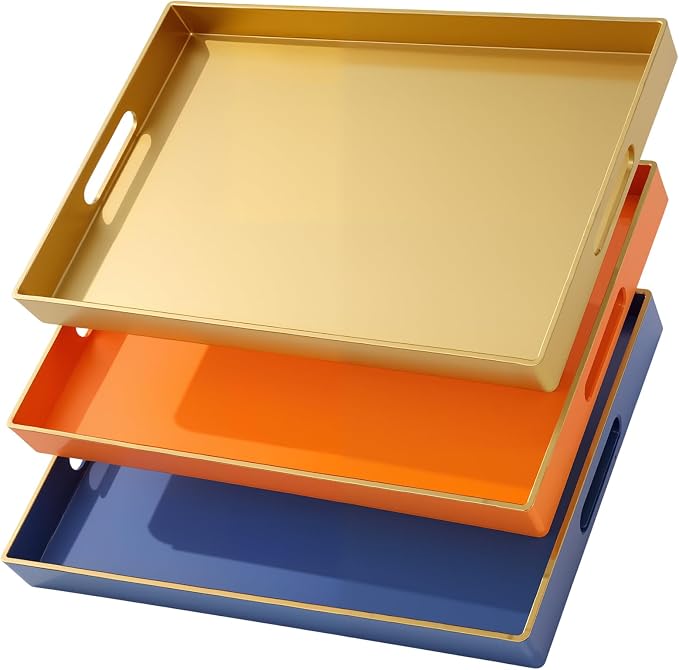 Vesici 3 Pcs Decorative Serving Trays by Vesici
