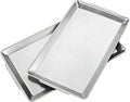 15.8" x 9.5" Large Serving Platters Set of 2, Stainless Steel Heavy-Duty Large by SANQIAHOME