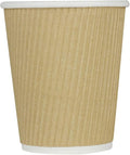 Karat 8 oz Ripple Insulated Coffee Cup Disposable Paper Hot Cup, Sturdy and by Karat