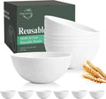 Wheat Straw Cereal Bowls 40 OZ, Unbreakable Bowls Set of 6, Microwave & by Perlapoc