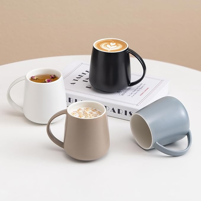 Eyoriza 15Oz Matte Ceramic Coffee Mug, Kahhi | Modern Large Coffee Cups Tea Cup - Image 8