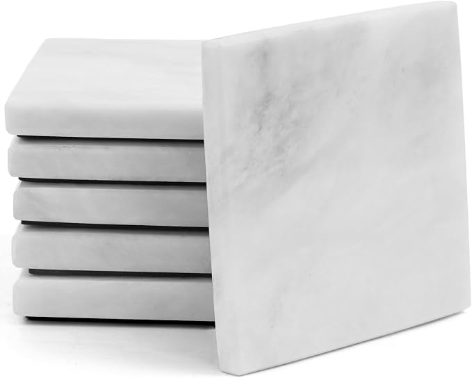 Radicaln Square Marble Coasters Set of 6 by RADICALn