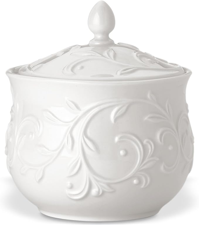 Lenox Opal Innocence Carved Sugar Bowl - by Lenox