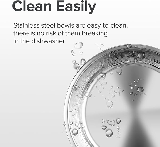 URBUDDIES 2 Pack Hammered Stainless Steel Dog Bowls, 8 Cup, Dishwasher Safe - Image 7
