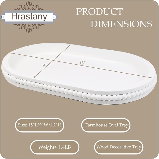 Hrastany Oval Wood Serving Tray - Image 3