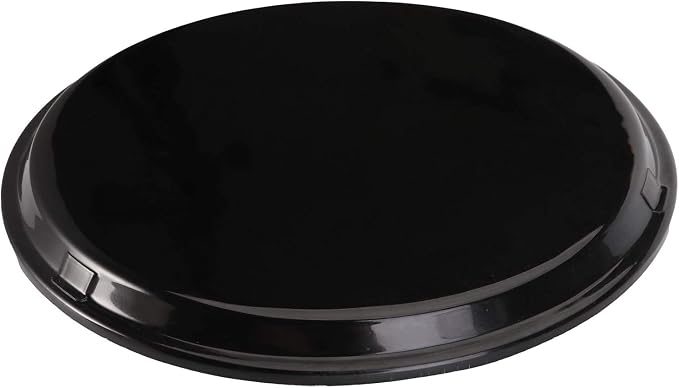TOPZEA 3 Pack Restaurant Serving Trays, 11 Inch Fiberglass Black Round Tray Non - Image 9