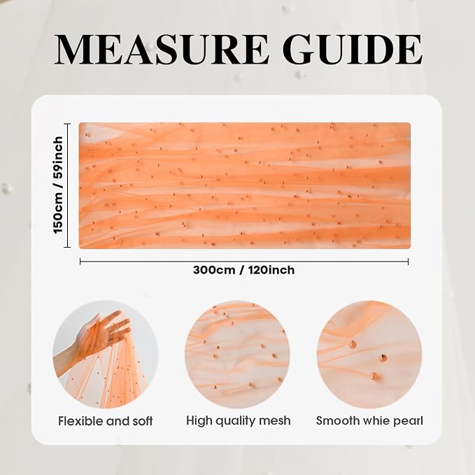 Artoid Mode Pearl Orange Gauze Table Runner 59x120 Inch, Seasonal Sheer Kitchen - Image 7