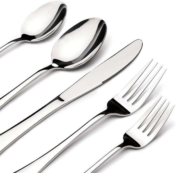 Silverware Set for 12, 60 Piece Stainless Steel Flatware Utensil Cutlery Set | by ACNUSIK