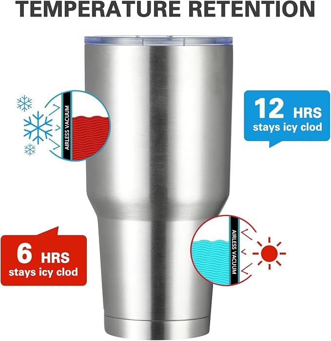 MEWAY 30oz Tumbler Double Wall Vacuum Insulated Travel Mug, Stainless Steel - Image 2