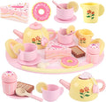 Tea Party Set Wooden Tea Sets for Toddlers 3-5 Little Girls 4-6 6-8 Kids | Kids by Receka
