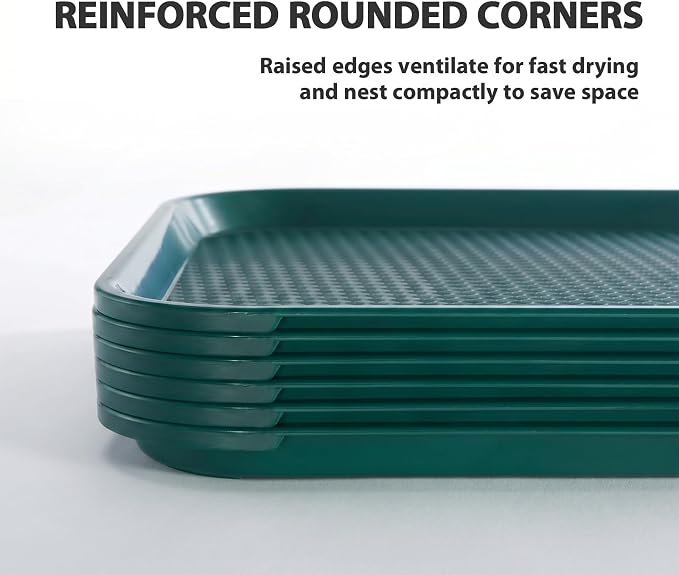Lunch Trays 6 Pack, Plastic Food Trays - Image 5