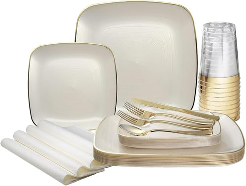 " OCCASIONS " 640pcs set-Wedding Party Disposable Plastic Plate Set -80 x 10'' by OCCASIONSFINESTPLASTICTABLEWARE