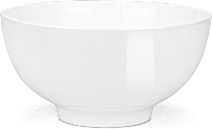 Foraineam 12 Pack 5 Inch Porcelain Bowls 14 Ounce White Round Bowl Set - Image 2