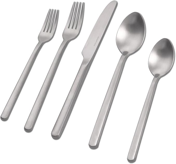 30 Pieces Silverware Set, Flatware Cutlery Set by KINGSTONE