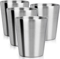 Beasea Stainless Steel Cups 8.8 oz, 4 Pack Small Stainless Steel Tumbler Bulk by Beasea