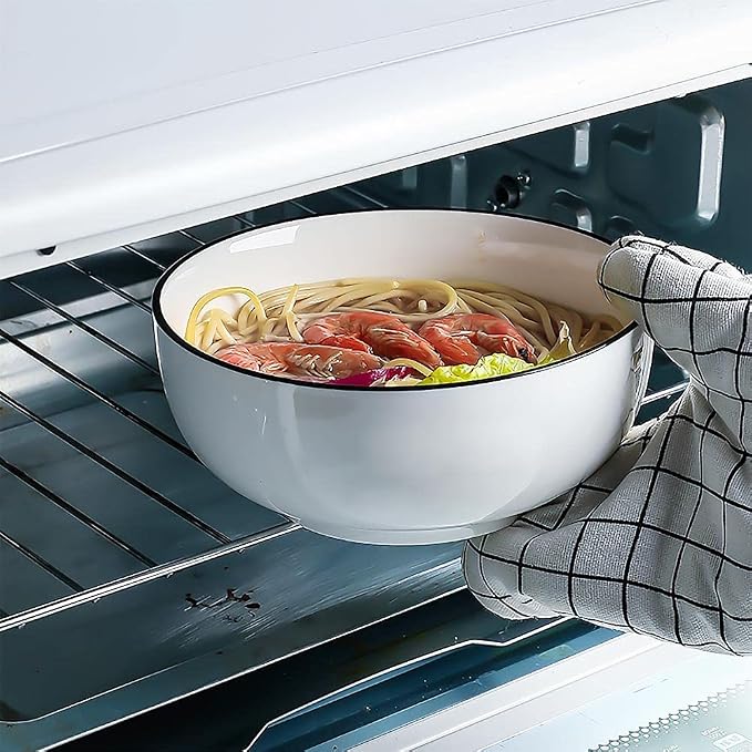 Hesen 60 oz Large Soup Bowl, Pho Bowls, Large Ramen Bowl Set of 3, 8 in Off - Image 8