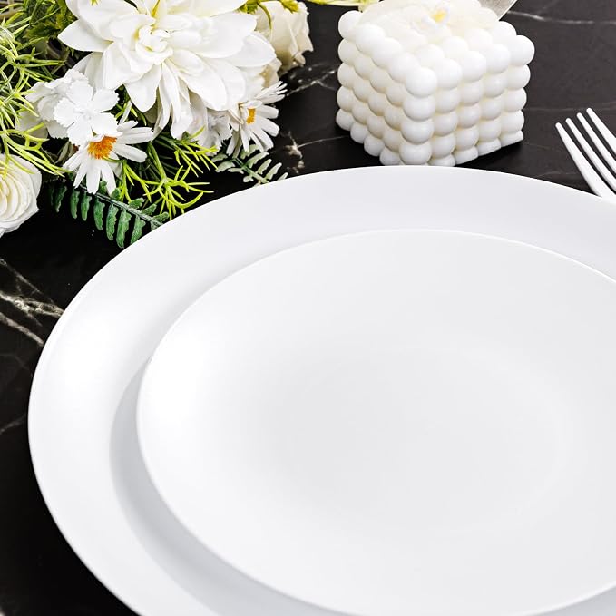 ejonirinjonir 150pcs Heavy-Duty White Plastic Plates - Image 4