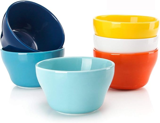 Sweese Set of 6 Porcelain Bouillon Cups, 8 Ounce Capacity, 6.0 Count by Sweese