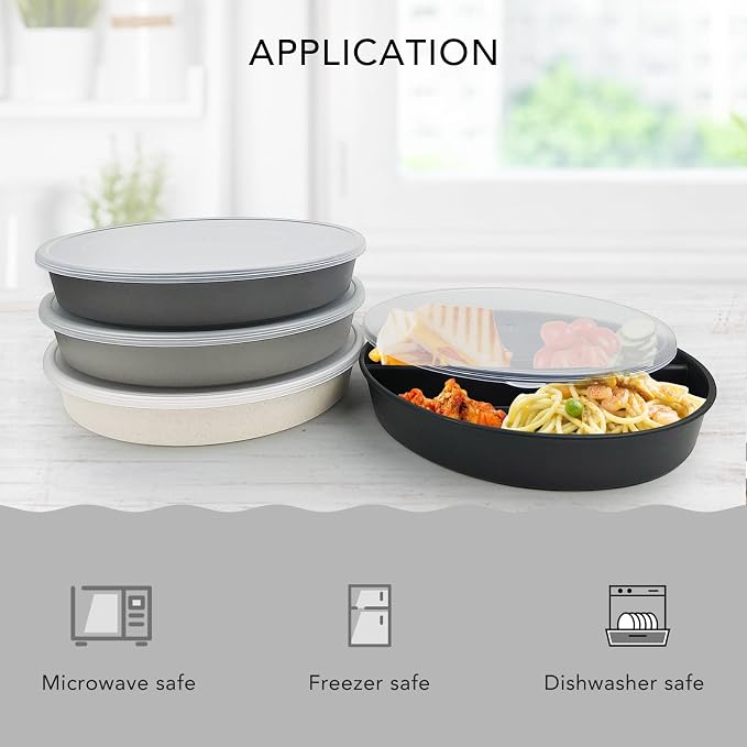 9 Inch 4PCS Divided Plates - Image 3