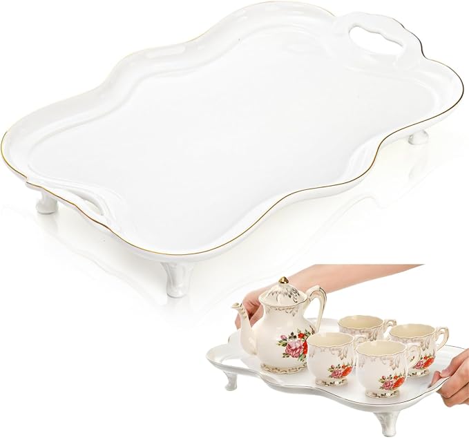 Tlence 16" Large Ceramic Serving Tray by Tlence