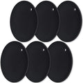 homEdge Silicone Round Trivets, 6 Pack Heat Resistant Non Slip Pot Holders-Black by homEdge