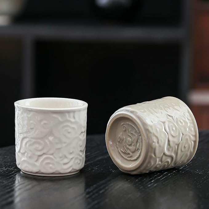 Ceramic Espresso Cups Set of 2, 3.4 Oz Espresso Mugs, Demitasse Cups - Image 6