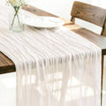Ivory Cheesecloth Table Runner 160 Inches 14 Ft Gauze Table Runner | Summer by LINXTAR