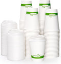 ECOLipak 100 Count 12 oz Compostable Paper Coffee Cups by ECOLipak