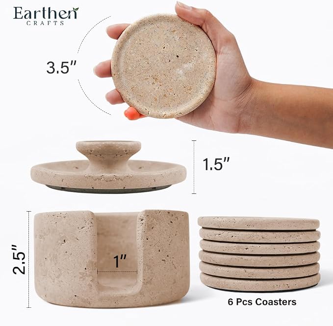 Travertine Marble Coasters - Image 3