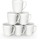 Coffee Mugs Set of 6, 16 Oz White Coffee Mugs | HomeElves Porcelain Mugs by HomeElves
