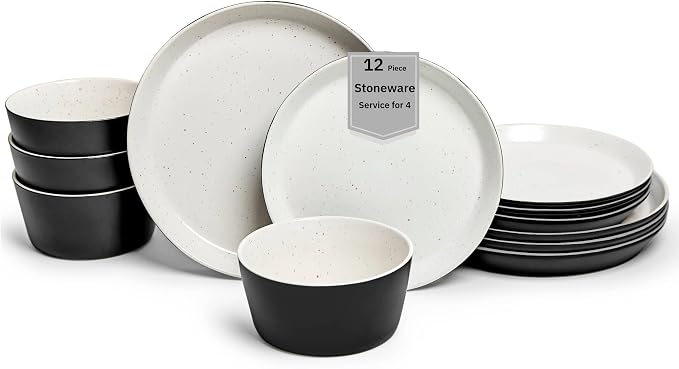 Sango 12-Piece Stoneware Dinnerware Set by Sango