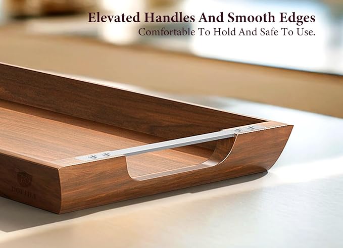 Acacia Wood Serving Tray, 36×12in Large Charcuterie Boards - Image 3