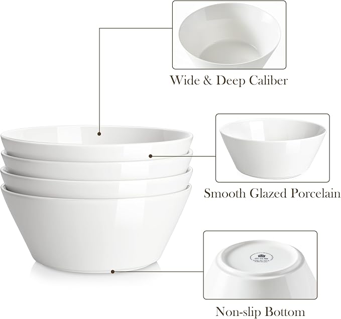 MALACASA Large Salad & Soup Bowls - Image 6