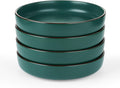 famiware Mercury Pasta Bowls Set of 4, 33 oz Large Salad Bowls, Dark Green | by Famiware