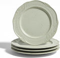 salad plates set of 4, 10.5 inch Reactive Glaze Stoneware Dinner Dish Set by Unknown