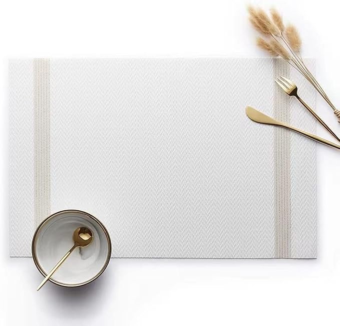 PIGCHCY Luxurious Placemats Set of 6, 18 x 12 inches Elegant Placemats Non-Slip - Image 6