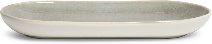 SANGO Resona Moss Serving Platters Set of 2, 14/12 Inch Stoneware Serving Dishes - Image 7